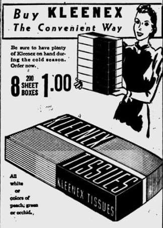 Kleenex ad 1939